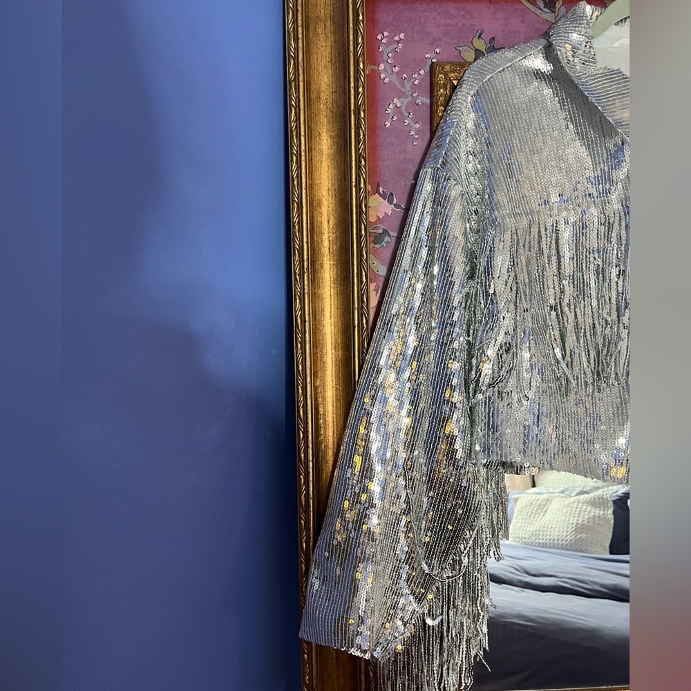 Sequin Fringe Jacket